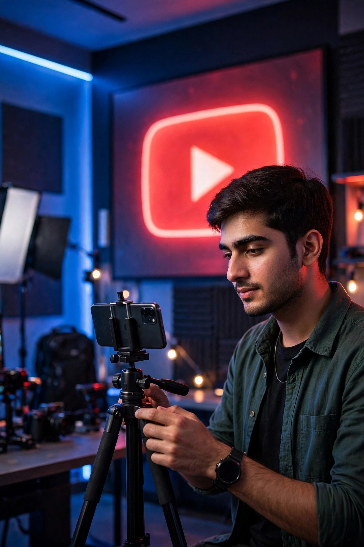 YouTube Festival Pakistan — Pakistani creator filming a video for YouTube